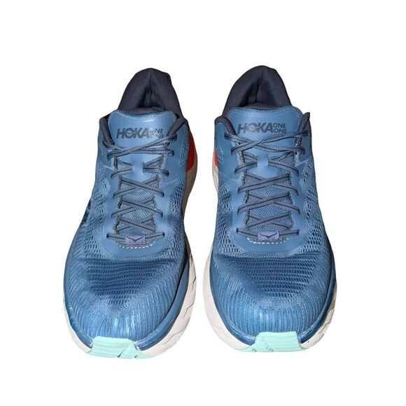 Hoka Mens Blue Bondi 7 wide Running Shoe size 12 2E